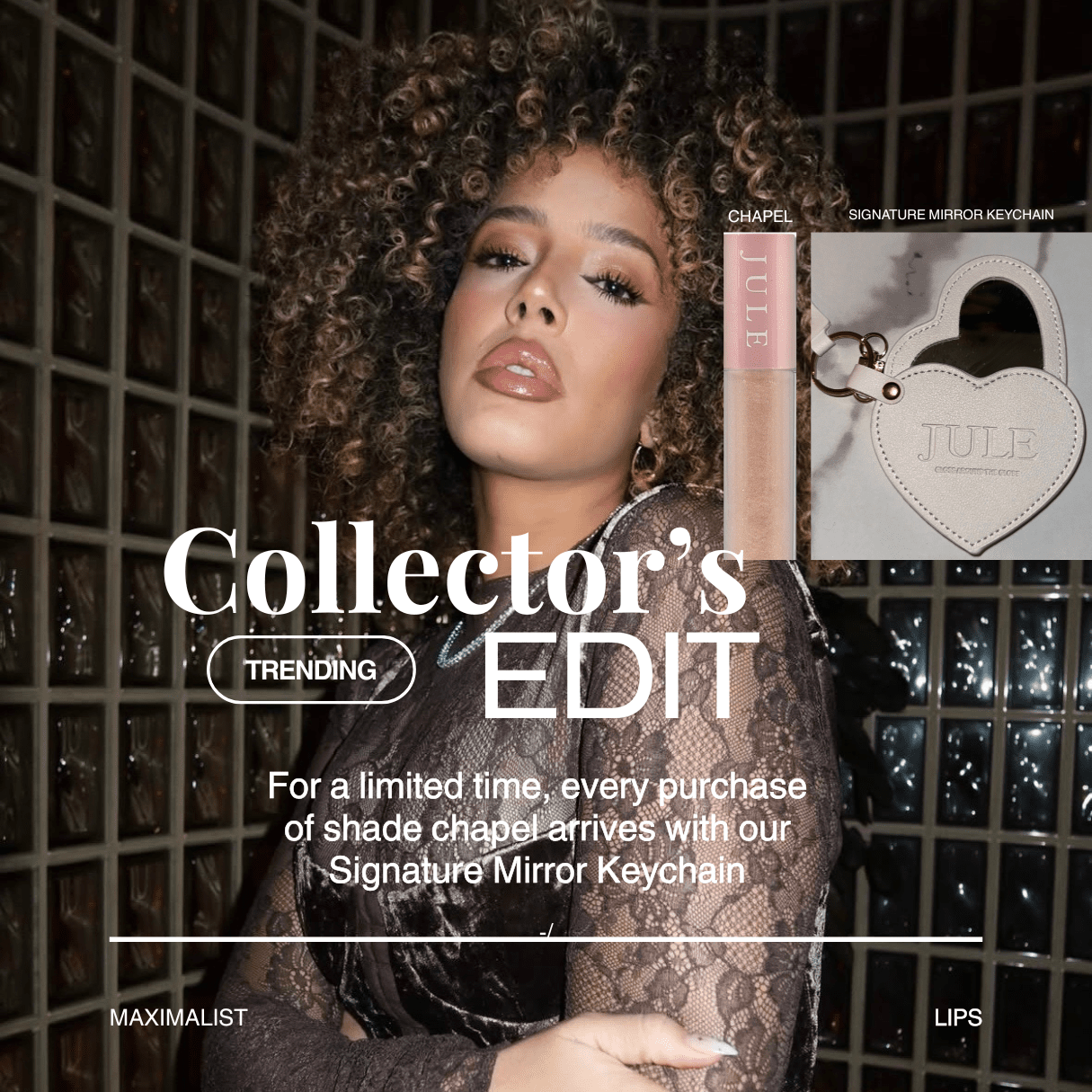 Chapel Lip Gloss & JULE Signature Mirror Keychain - JULE LIP GLOSS