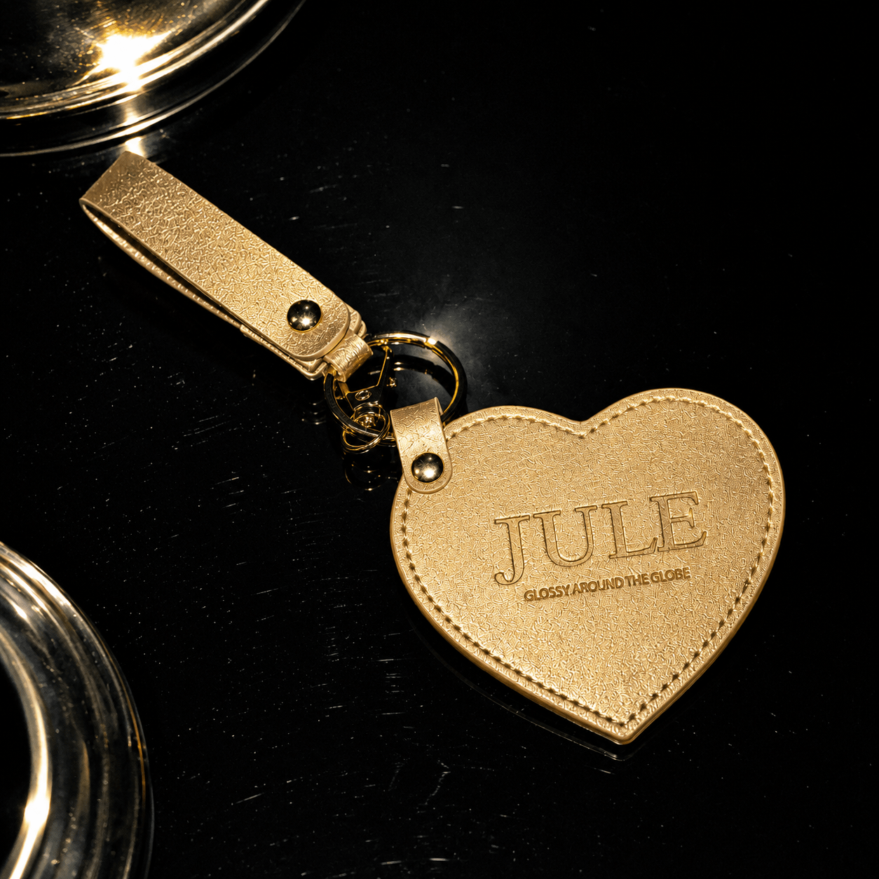 JULE Gold Signature Mirror Keychain - JULE LIP GLOSS