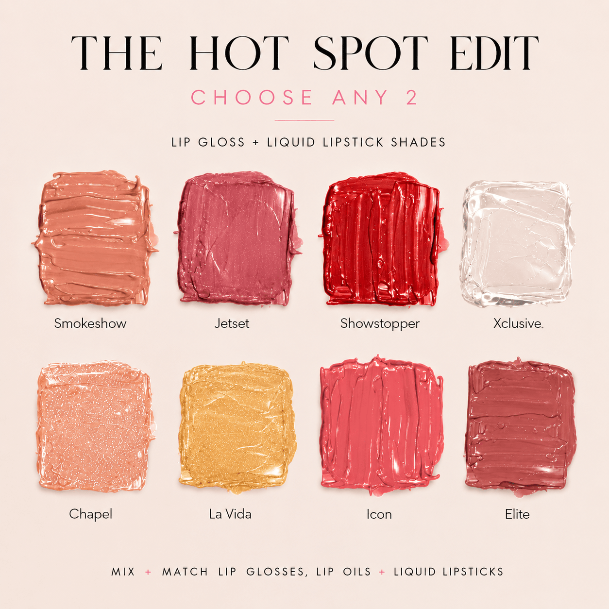 The Hot Spot Edit - Choose Any 2 - JULE LIP GLOSS