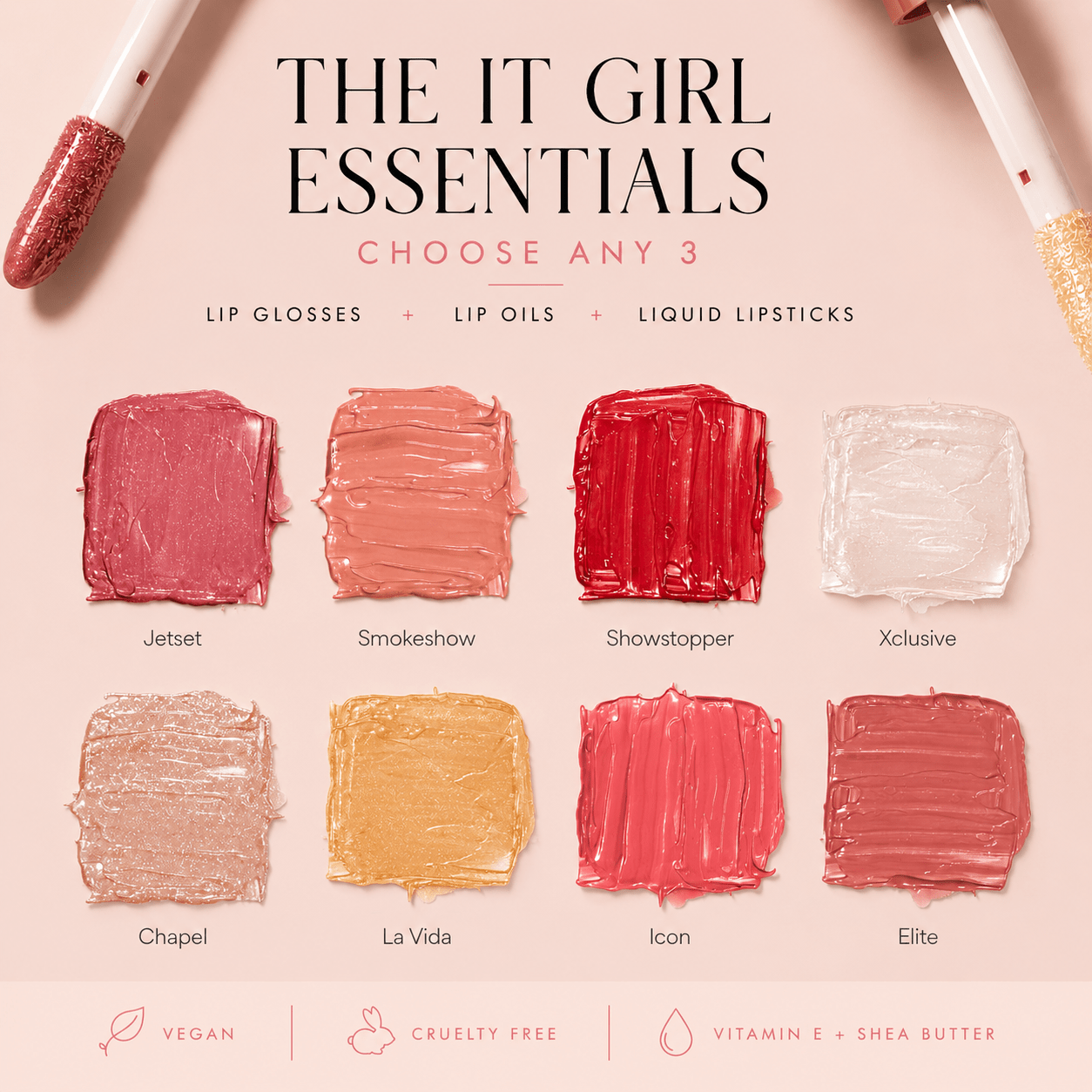 The It Girl Essentials - Choose Any 3 Glosses - JULE LIP GLOSS