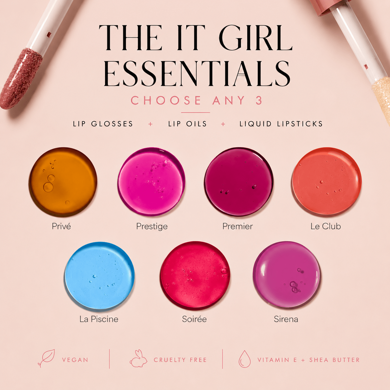 The It Girl Essentials - Choose Any 3 Glosses - JULE LIP GLOSS
